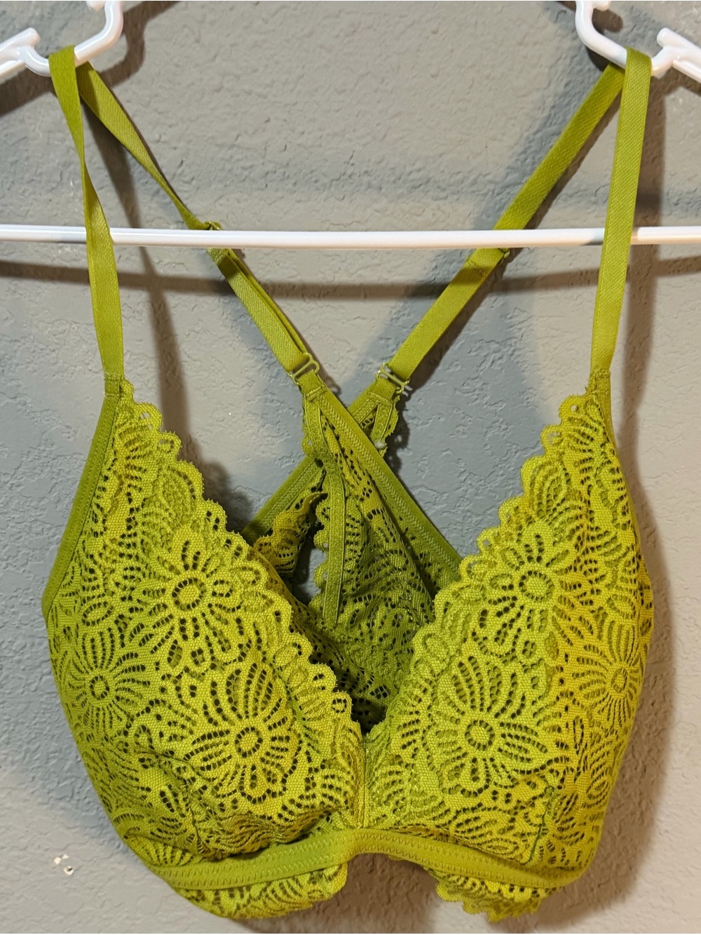 Auden Lace Bralette in Chartreuse Green